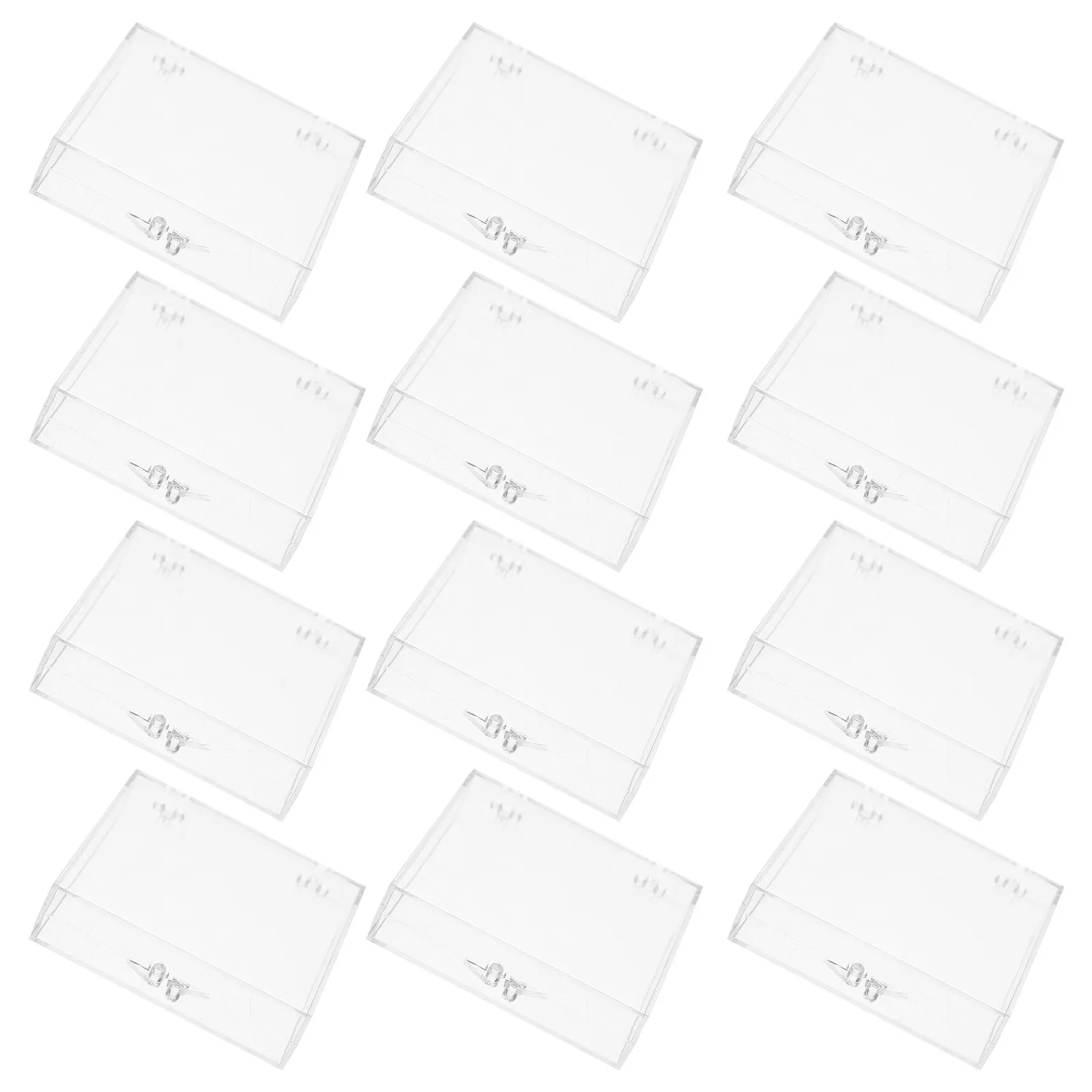 

12Pcs Nail Pieces Case Clear Acrylic Organizer Box with for Nail Salon Supplies Manicure Tools Display Storage Sturdy