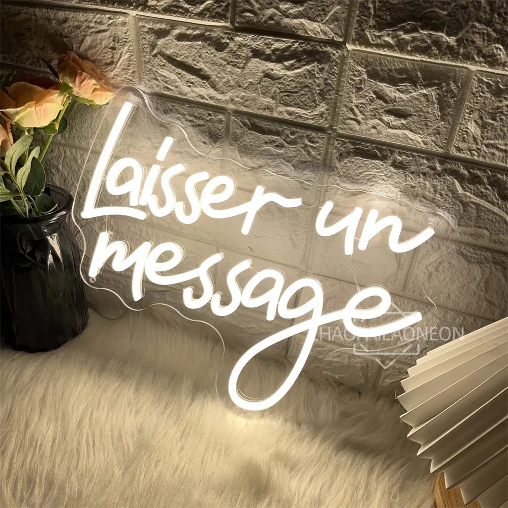 Led Leave A Message Neon Sign Bedroom Wall Decor Laisser Un Message Neon Lights USB Wedding Cafe Bar Party Decoeation Signs