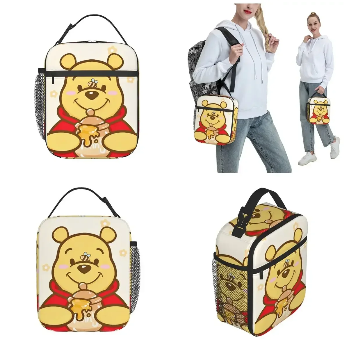 

Winnie The Pooh Insulated Lunch Bags Large cartoon Meal Container Thermal Bag Lunch Box Tote College Picnic Men Women