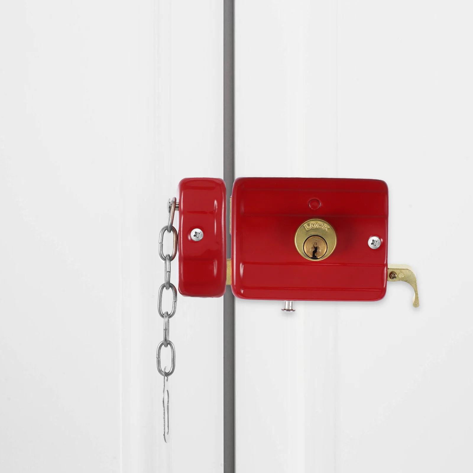 

Wooden Door Lock Dead Bolt Locks for Doors inside Interior Mortise Deadbolt Rim Red Case Body Latch