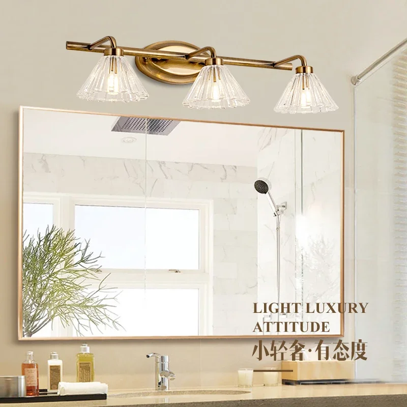 A9L الأمريكية الخفيفة الفاخرة مرآة المصباح الحمام أدى مرآة للماء مرآة خزانة الحمام الخفيفة