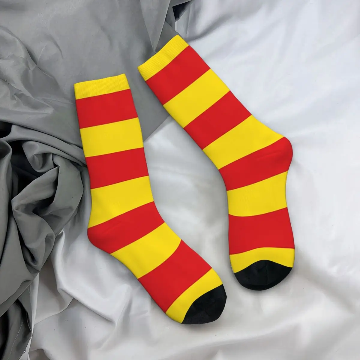 

Всесезонные чулки для экипажа с флагом Каталонии - носки-каталан, забавные длинные носки, аксессуары для мужчин и женщин, рождественские подарки