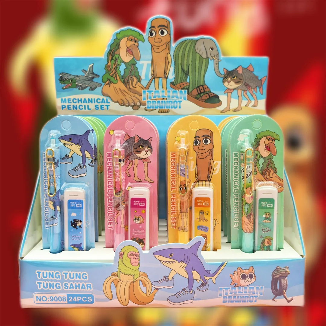 

24 шт. в коробке, новый набор автоматических карандашей, карандаш для творческой деятельности, прочный и небьющийся, канцелярские принадлежности для студентов, обратно в школу