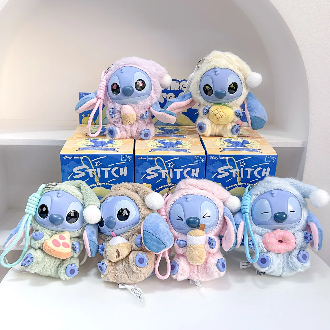 

Горячие продажи Stitch Blind Box Bag Eat Some Thing Before Sleep Series Виниловый кулон Милая кукла Mystery Box Пушистая кукла-сюрприз в подарок