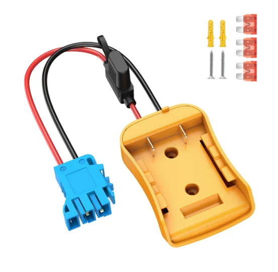 

Адаптер для литиевой батареи 18В/20В для детских электромобилей DEWALT с кабелем и разъемом