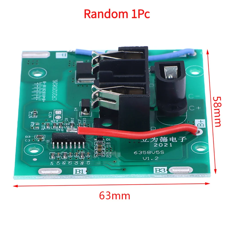 Random 1Pc 5s Bms 21V 20A Li-Ion Lithium Battery Pack 3.7v PCBA 2Mos Hand Electric Drill Accessories.