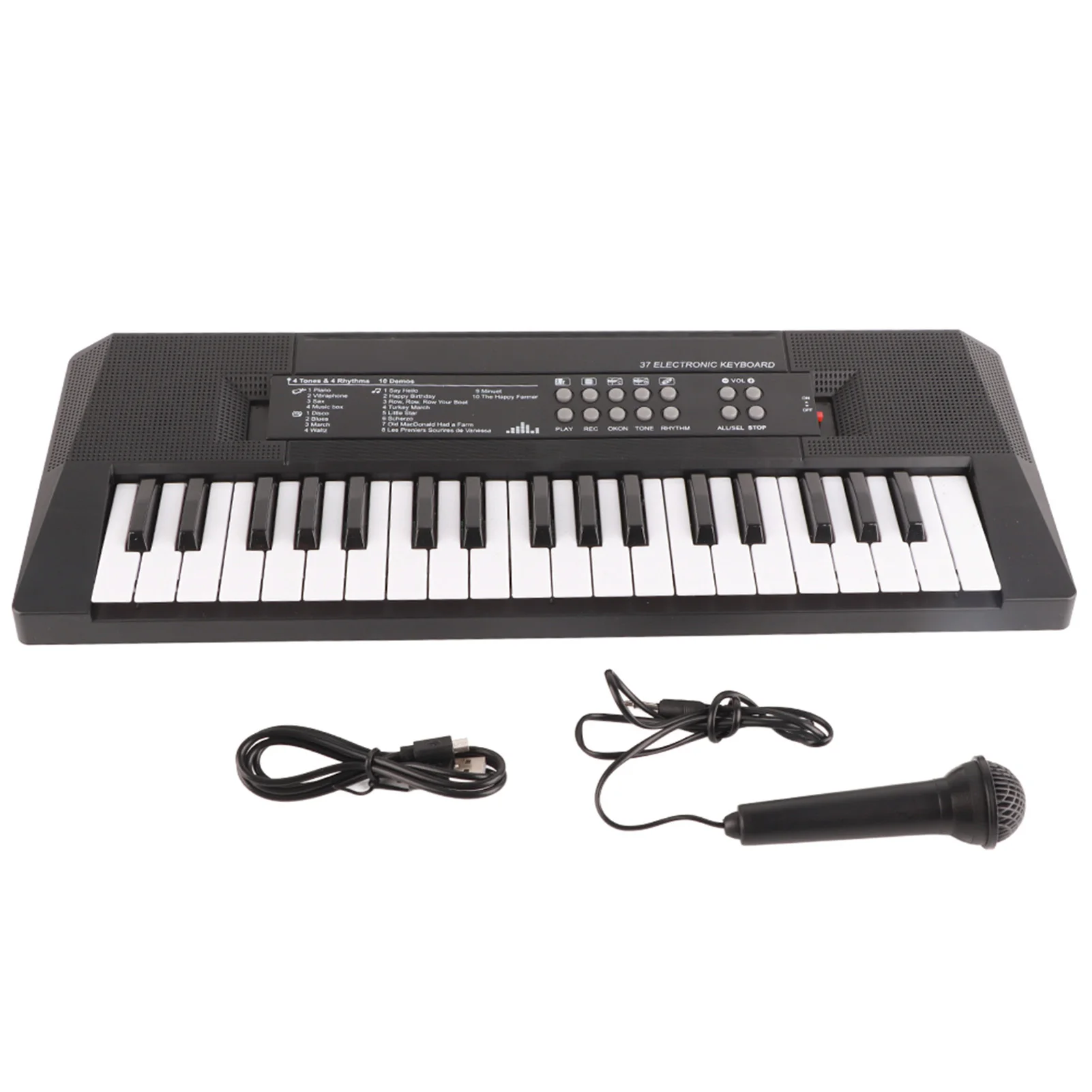 Teclado Eléctrico de 37 Teclas, Piano, Instrumento Musical para Niños, Función de Grabación con Micrófono, Teclado Musical