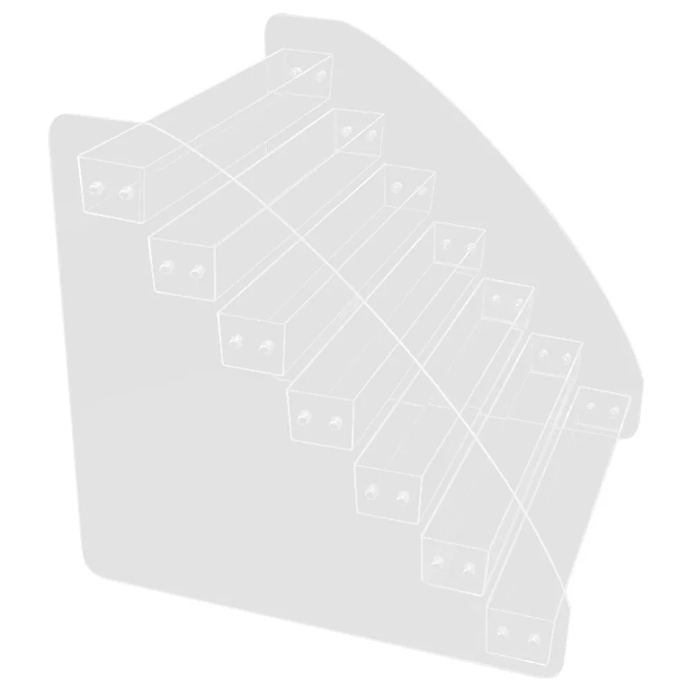 Estante de almacenamiento de esmalte de uñas acrílico de 7 capas, soporte organizador acrílico transparente para esmalte de uñas, lápiz labial, soporte de exhibición de cosméticos