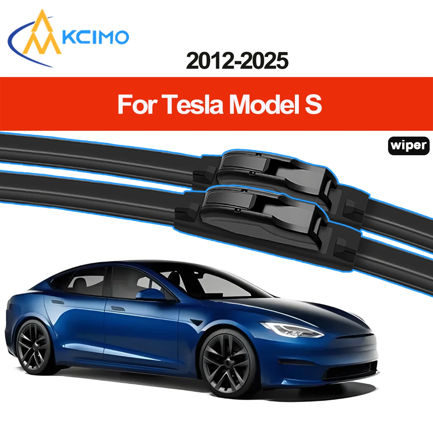 

KCIMO 2PCS New Front Windshield Wiper Blade for Tesla Model S 2012-2025 Front Windshield Auto Wipers Blade Accessories 2025 2024