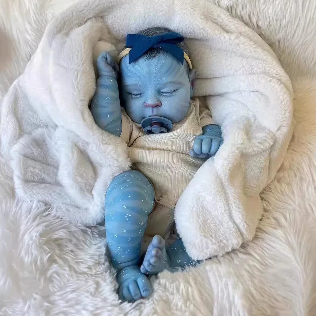 

Кукла JOYORA Reborn: Реалистичная модная кукла с мягкой на ощупь синей кожей, 3D-эффект, высокое качество, ручная работа, подарок на день рождения