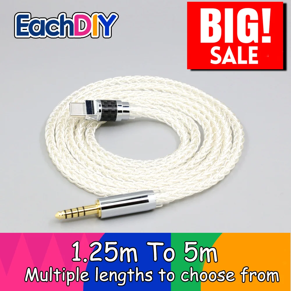 

99% Pure Silver 8 Core Earphone Cable For Mark Levinson 5909 No.5909 Noise Cancelling Headphone LN009020