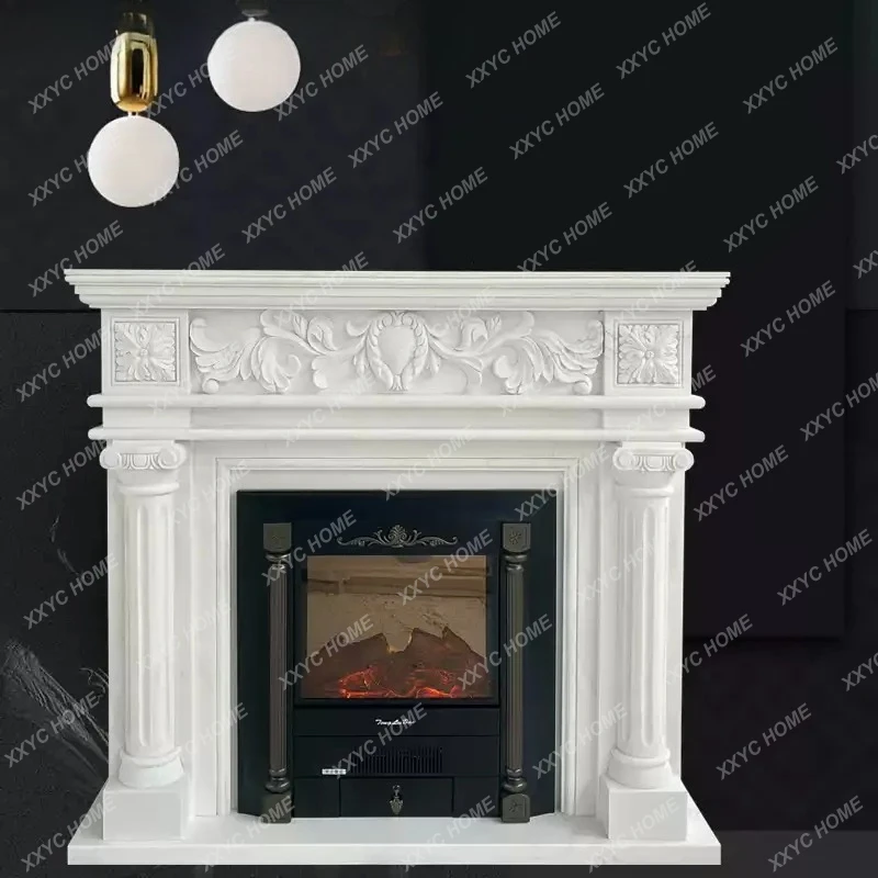 

Натуральный мраморный резной шкаф-камин для виллы