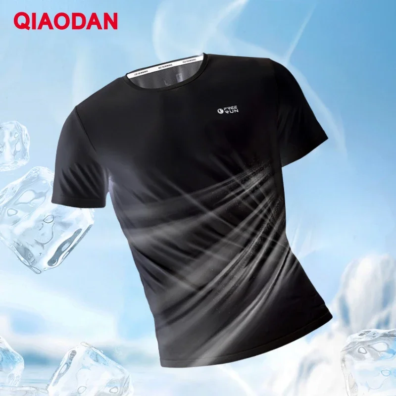 QIAODAN T-shirts for Men 2024 New Breathable Sports Sweat Absorption Lightweight Jogging Comfortable Trainer Tops XHS23241202