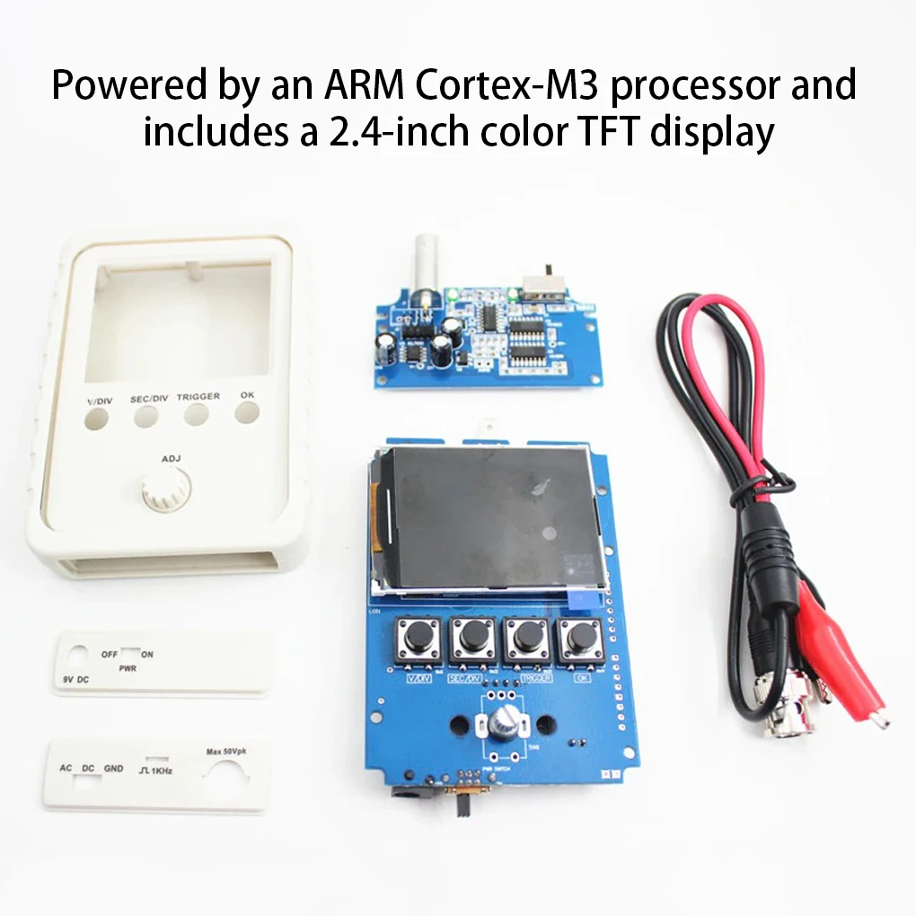 2 4 Inch Colorful Screen Digital Oscilloscope Portable 1Msa s 200Khz Analog Bandwidth Signal Generator Accessories