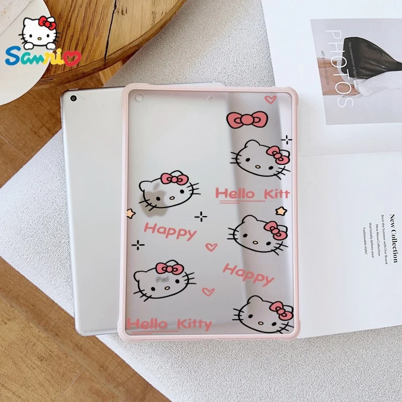 

SanrioHello Kitty pattern Pink iPad Transparent Drop Case, suitable for iPad Pro 2022/2024, iPad Air 3/5, iPad Mini 6, iPad 6/10