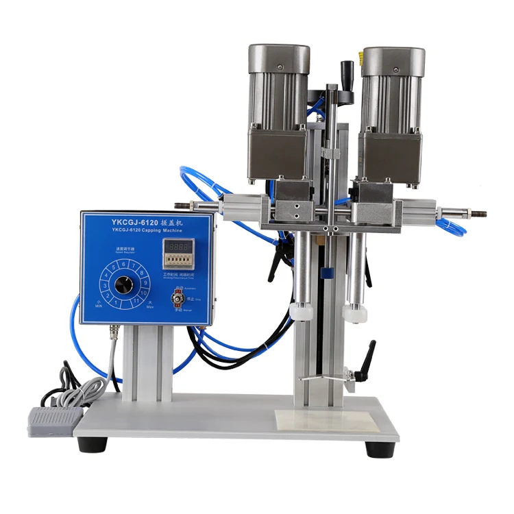 Mesin Penutup Botol Jus Otomatis Pneumatik Kecepatan Tinggi Grosir, Mesin Penutup Sekrup Meja