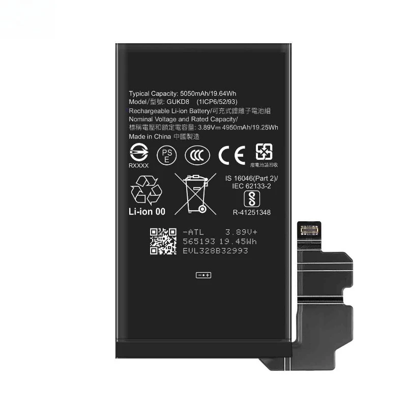 High Quality GUKD8 3.89V 5050mAh Battery For Google pixel 8 pro Brand New Replacement Battery