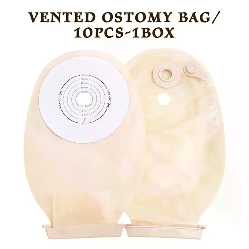 1 Set High Absorbency Odor Proof Drainable Colostomy Bag 15-60mm Hole Ostomy Bag For After Surgery Patient Daily Care Supply