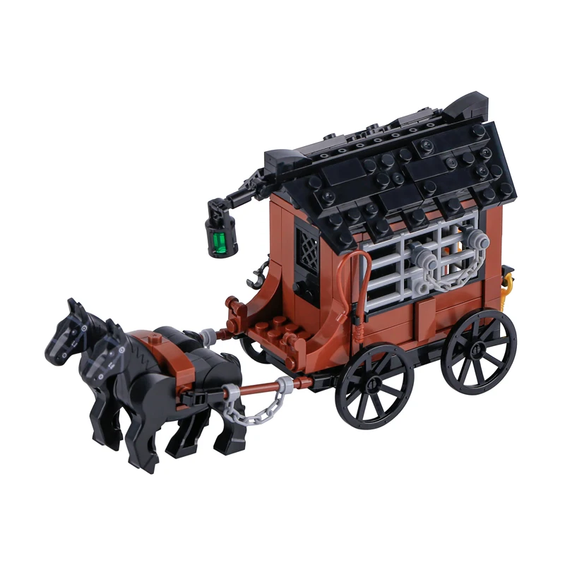 Wolf Knight Warrior Bausteine – Mittelalterliches Burg-Pferdesoldaten-Spielzeug mit Schwert, Axt, Bogen, Schild und Umhang für Jungen