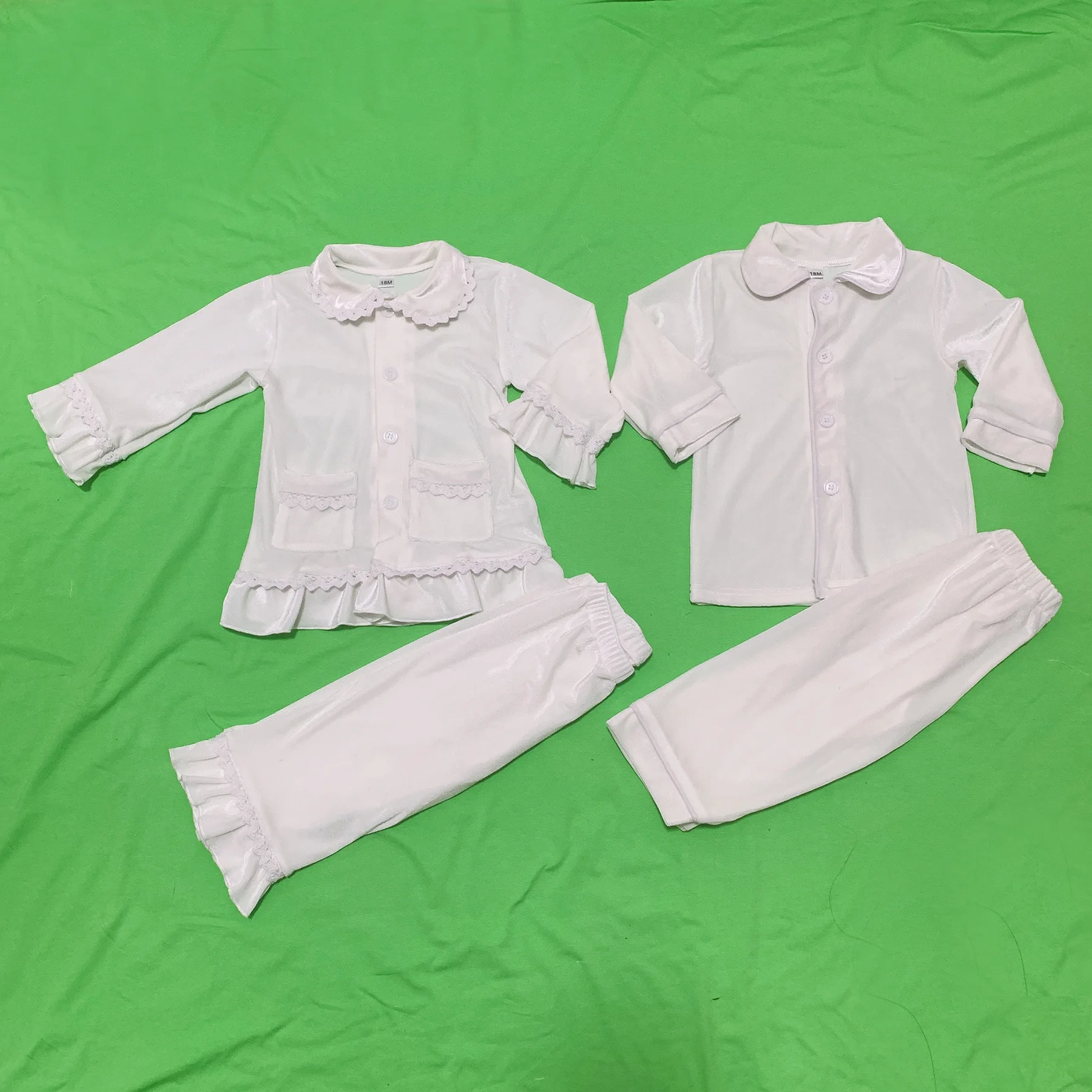 off white velvet christmas pyjamas set for family pjs women girls outfits matching baby kids boys pajamas sleepwear