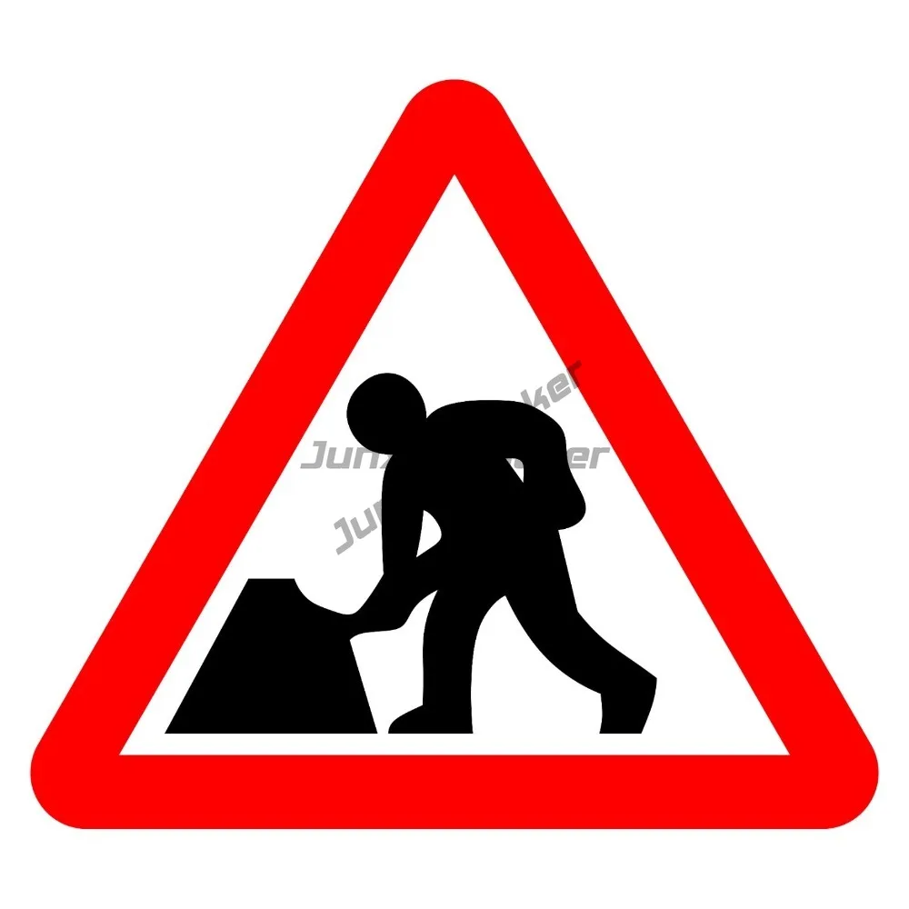 

Men At Work Sign Or Sticker Waterproof Creativity PVC Decal Cover Scratch Exterior Decal Accessories Decoration