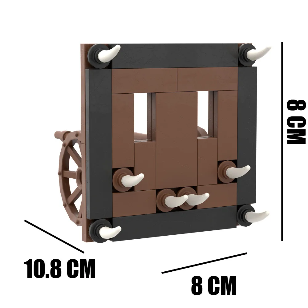 Modèle de siège MOC, modèle d'arbalète, armes médiévales, blocs de construction, chariots, moteurs de siège, briques, pièces, accessoires, cadeaux de bricolage