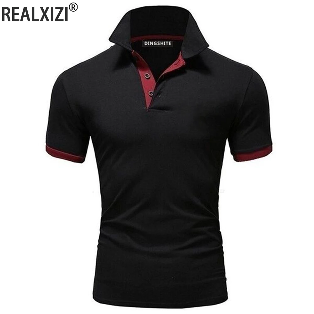 New Polo Shirts for Men Casual Solid Color Slim Fit Mens Polos Summer Lapel Male Tops Fashion Men Clothing