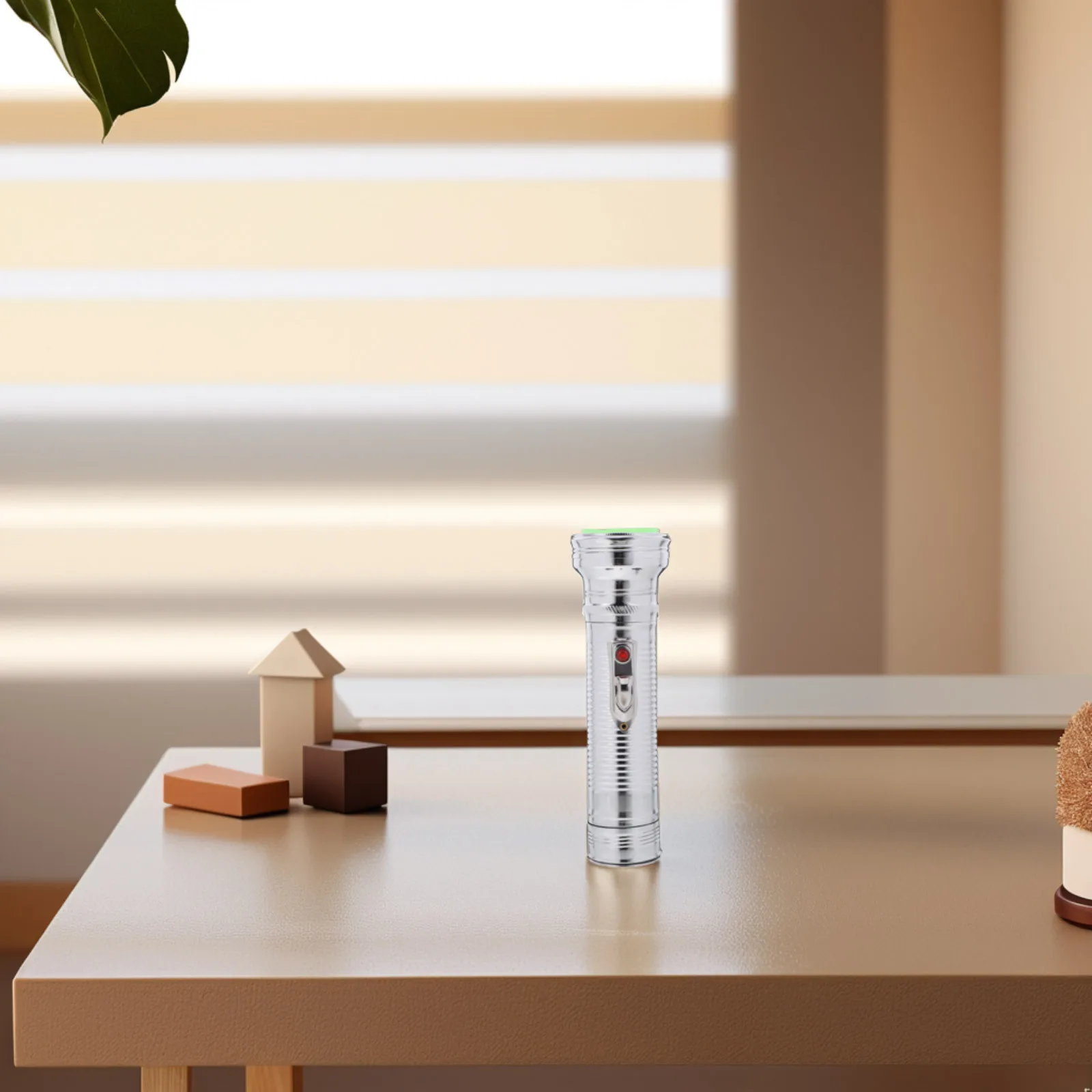 

Vintage Style Metal Flashlight Operated Old-Fashioned Handheld Torch For Camping Home Decor Office Party Supplies Photo