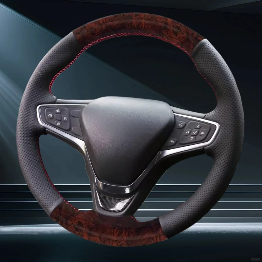 

Braid Wear Resistant Genuine Leather Malibu XL 2015-2019 Equinox 2017-2019 Steering Wheel Cover For Chevrolet Opel Ampera-E