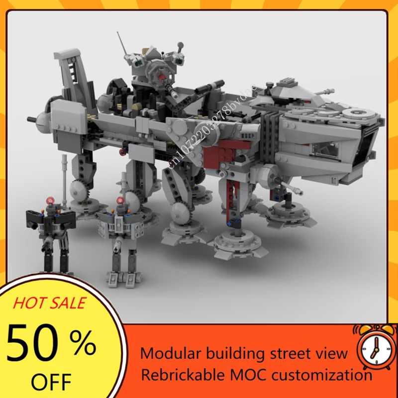 

1068PCS AT-OT and 2 AT-RT Cruiser MOC SpaceShip Battle Model Building Blocks Architecture DIY Education Assembly Model Toy Gifts