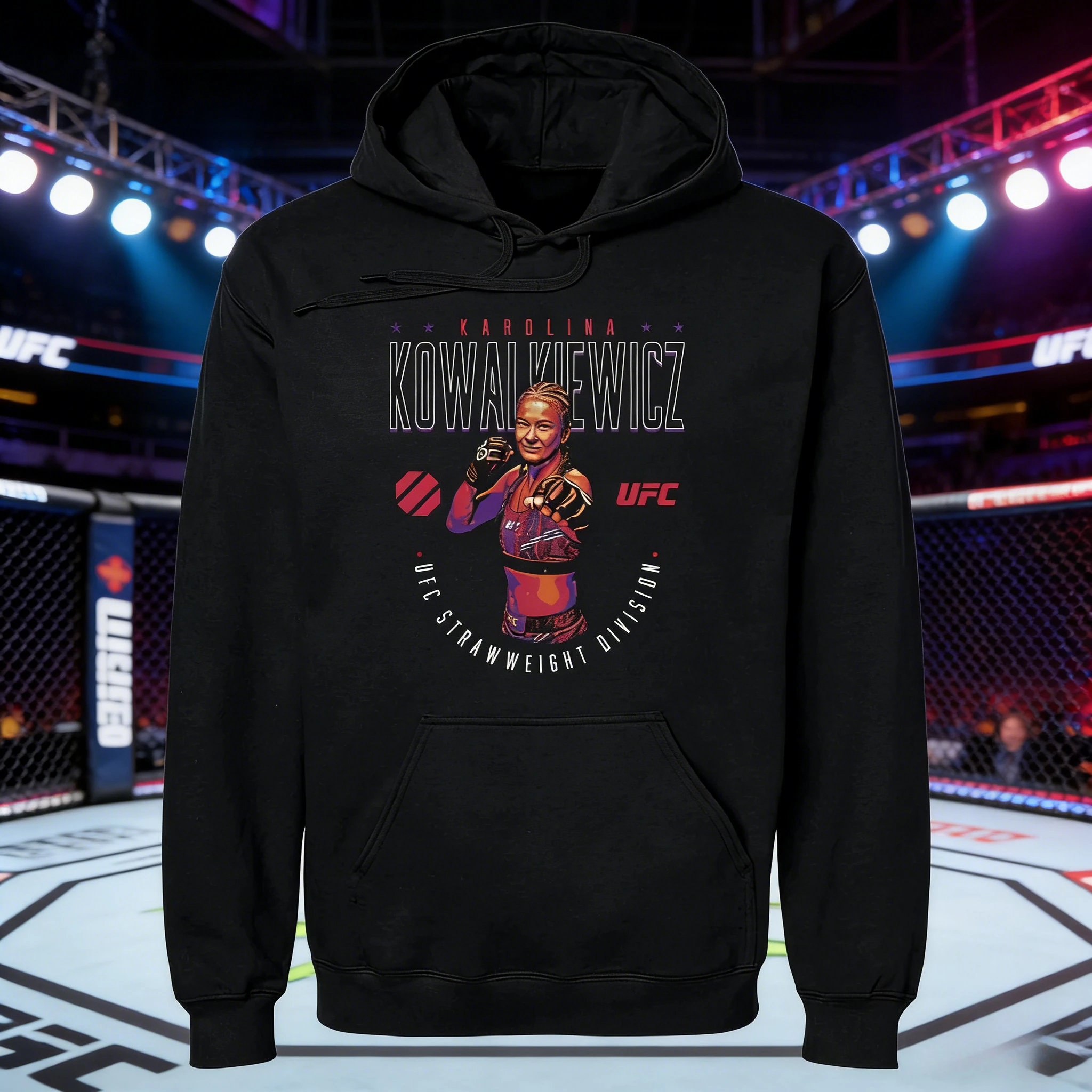 2026Herfst/winter UFC Karolina Kowalkiewicz Combat Grafische Hoodie Vrouwelijke Mode Losse Casual Katoenen Warme Sweatshirt Unisex Jas