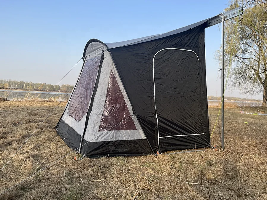 Lightweight Steel Tube Waterproof 210T Polyester Pole Caravan Awning Tent Outdoor Style Vehicle RV Application