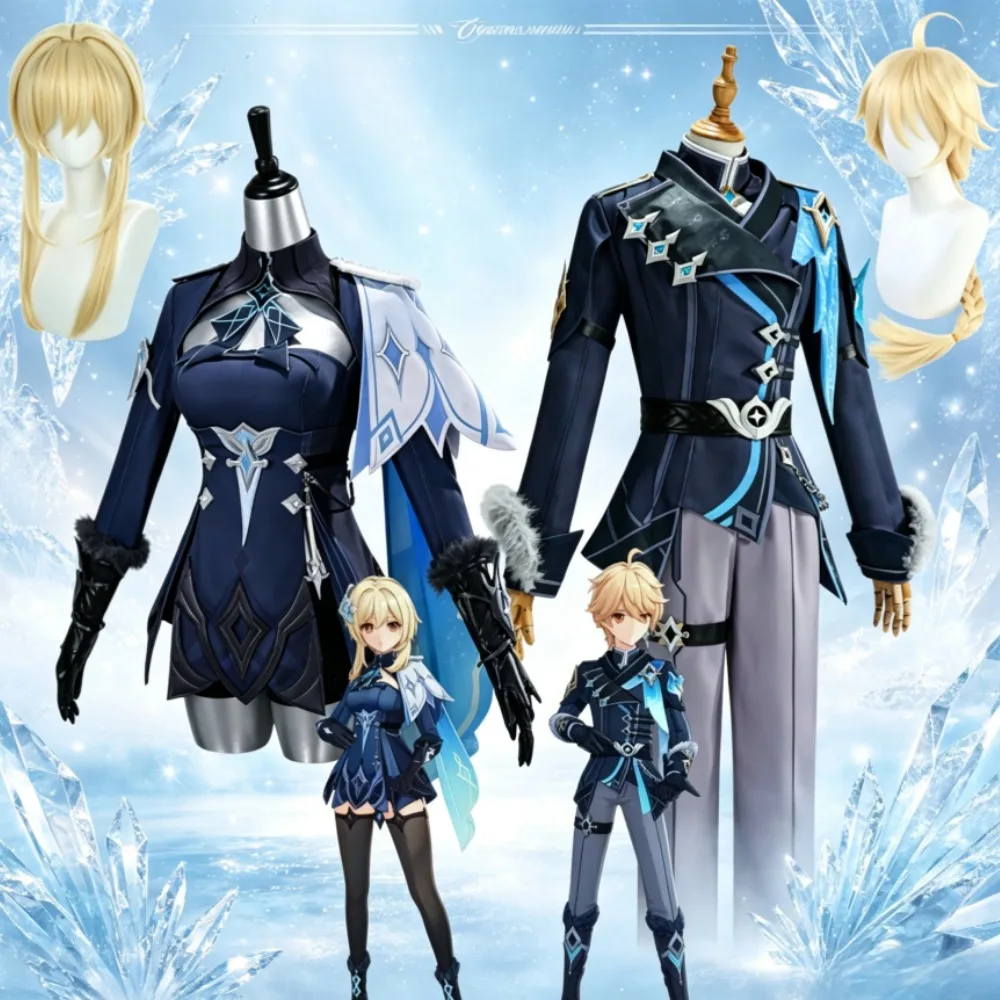genshin-impact-voyageur-lumine-aether-snezhnaya-nouvelle-tenue-costume-de-cosplay-uniforme-exquis-tenue-de-jeu-de-role-de-personnage