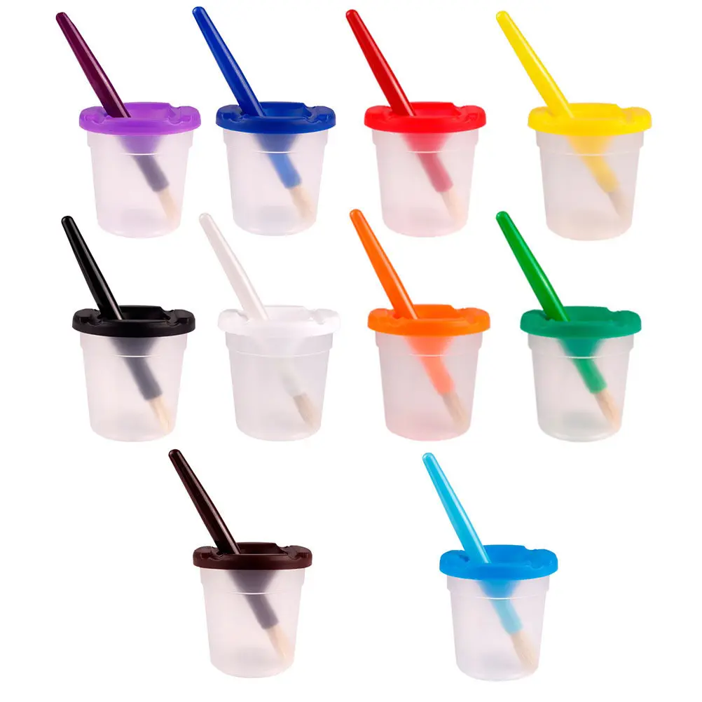 

10 Sets Pen Washing Cup Paintbrush Tool Kit Premium Material Painting Brush Washer Art Class Supplies Paint Cleaning Color
