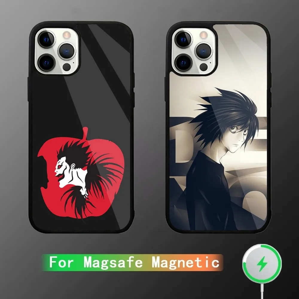 

L-Lawliet D-Death Note Phone Case For iPhone 15,14,13,12,11,Plus,Pro,Max Mini Magsafe Magnetic Wireless Charging