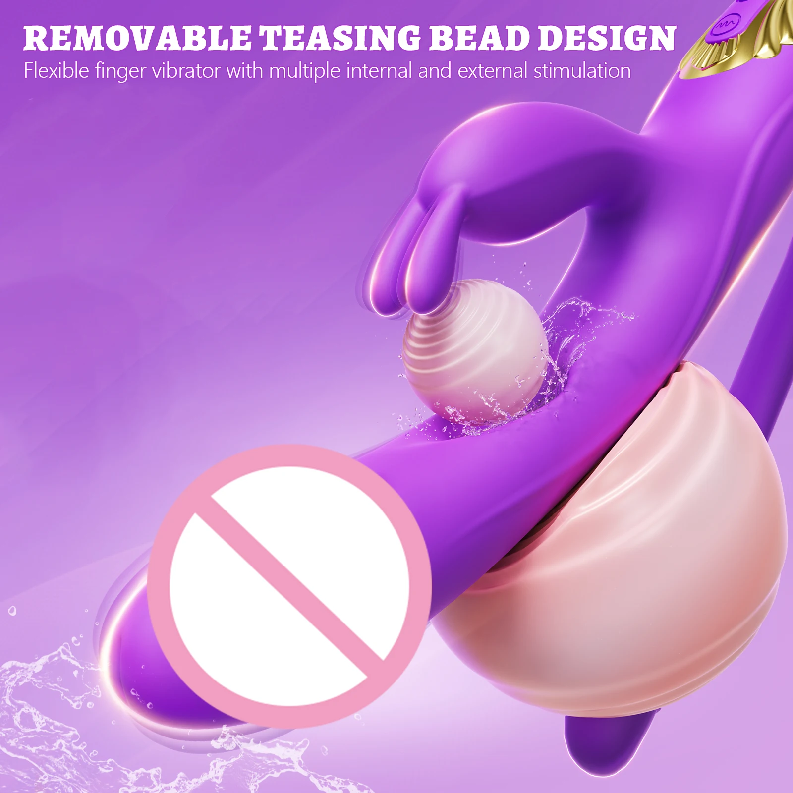G Spot Rabbit Vibrator Female 3 in 1 Clitoris Stimulator Vibrating Dildo Massager Anal Plug Adult Goods Sex Toys for Women - view 3