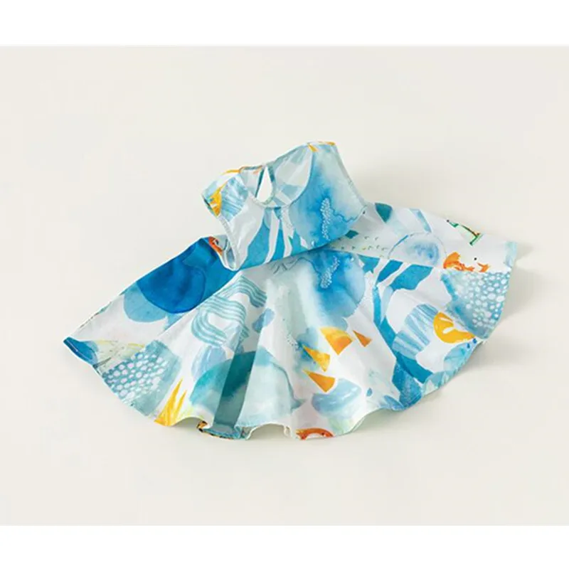 Girls' Short sleeved Set 2024 Spring/Summer New Printed Fashion Short sleeved Pure Cotton Casual Lace Girls' Shorts for Children