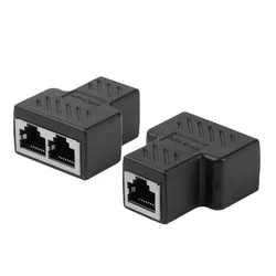 Cable de red Ethernet RJ45 1 a 2022 LAN, adaptador divisor hembra, conector, extensor de enchufe, cabeza en t de red, novedad de 1/2, 1 piezas