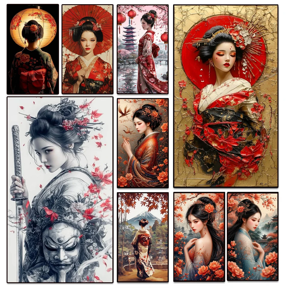 

Японские женщины, полный круглый квадратный алмазный живопись, мозаика, алмазная художественная вышивка, распродажа, наборы для вышивки крестом, поделки своими руками, домашний декор