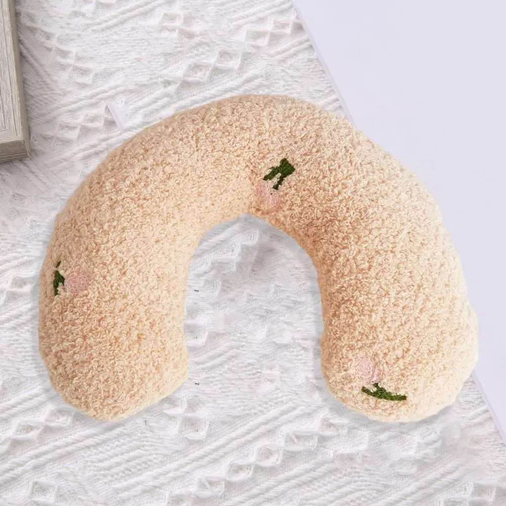 Cozy Pet Pillow Soft Plush Small Pet Pillow U shape Design for Anxiety Relief Neck Comfortable Sleep Cat Toy Machine