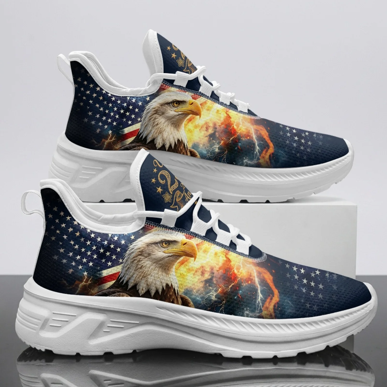 

XIXIRIMIDO USA 250th Mesh Sneakers Women'S Running Shoes Men'S Commuter Shoes Soft Breathable Lightweight Comfortable Soft