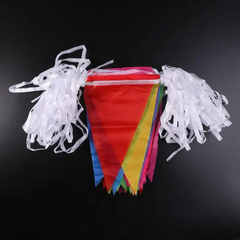 L74D Colorful 80m for Triangle Pennant Bunting String for Banner Festiva