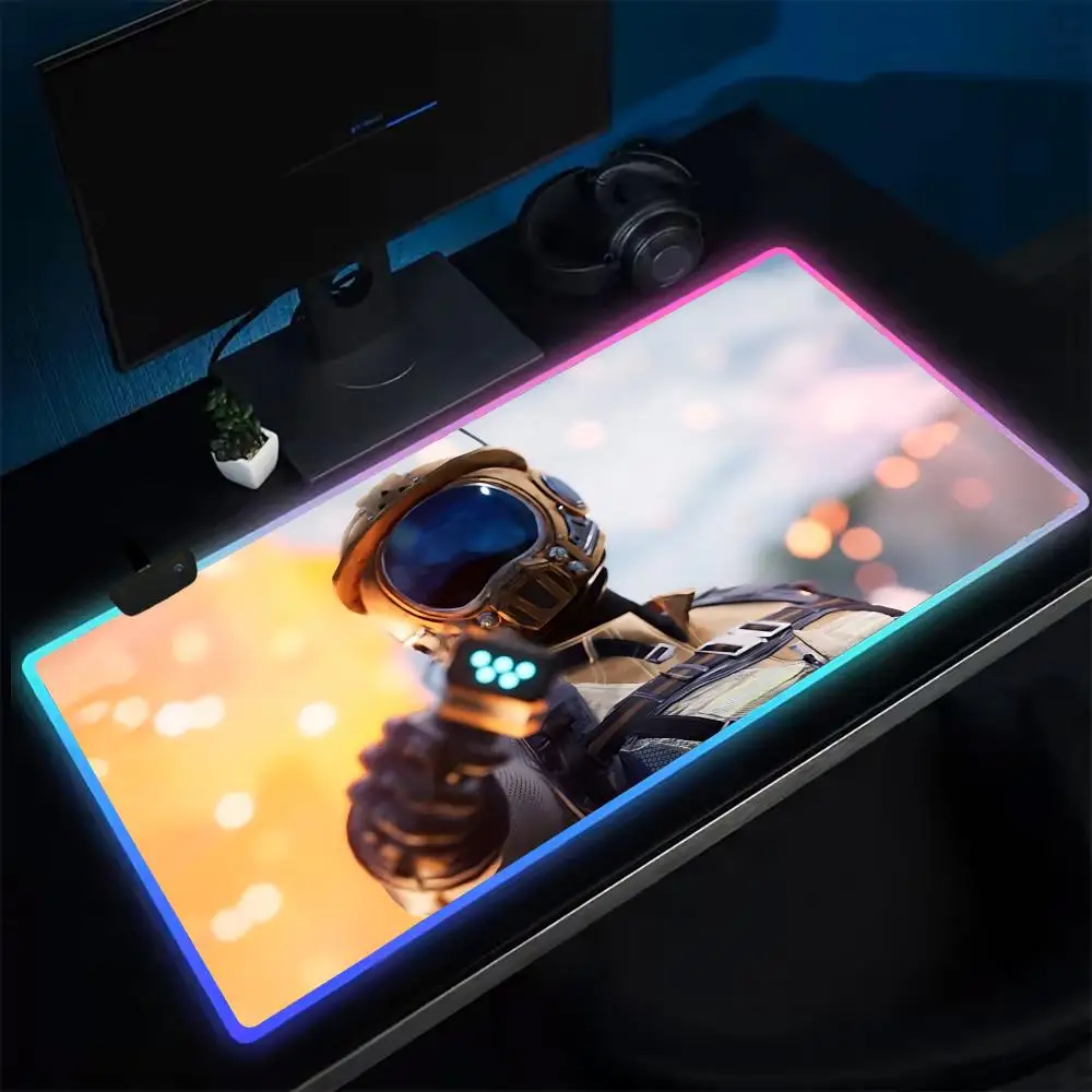 

Satisfactory Mouse Pad Anime Gaming Mouse Pad LED Table Pads Backlit Rubber Desktop XXL RGB Desk Mats