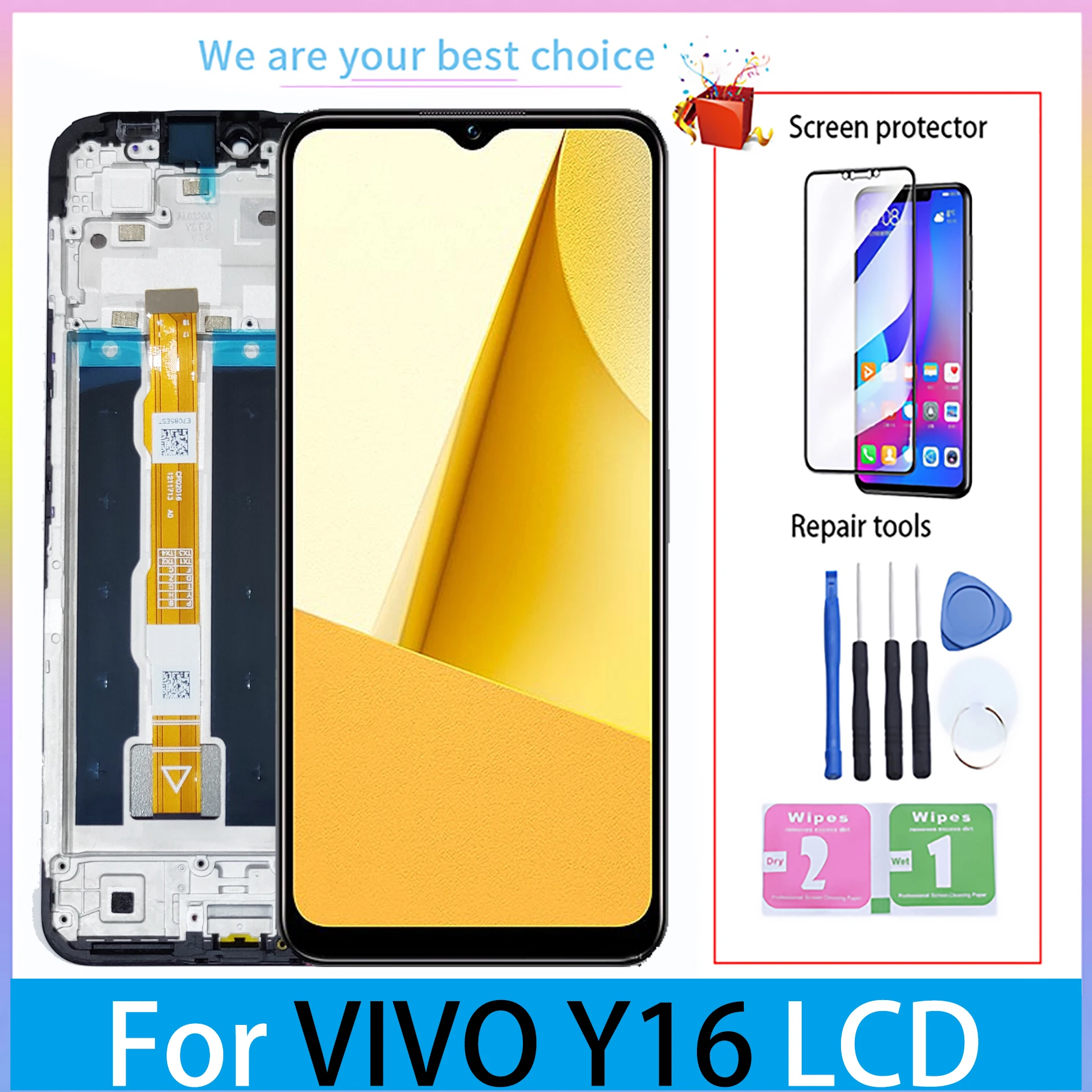 

6,51 ''для Vivo Y16 ЖК-дисплей с рамкой, сенсорный экран, дигитайзер V2204 V2214