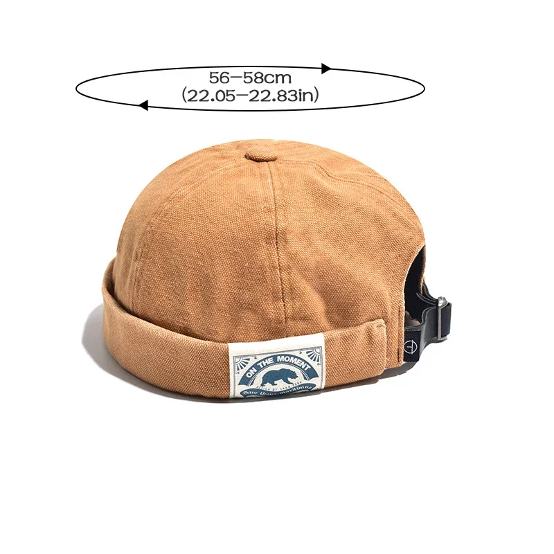 الكورية قبة البطيخ قبعة للرجال النساء موضة Brimless المالك قبعة بونيه الشارع الشهير الهيب هوب Skullcap بلون دوكر قبعة #5