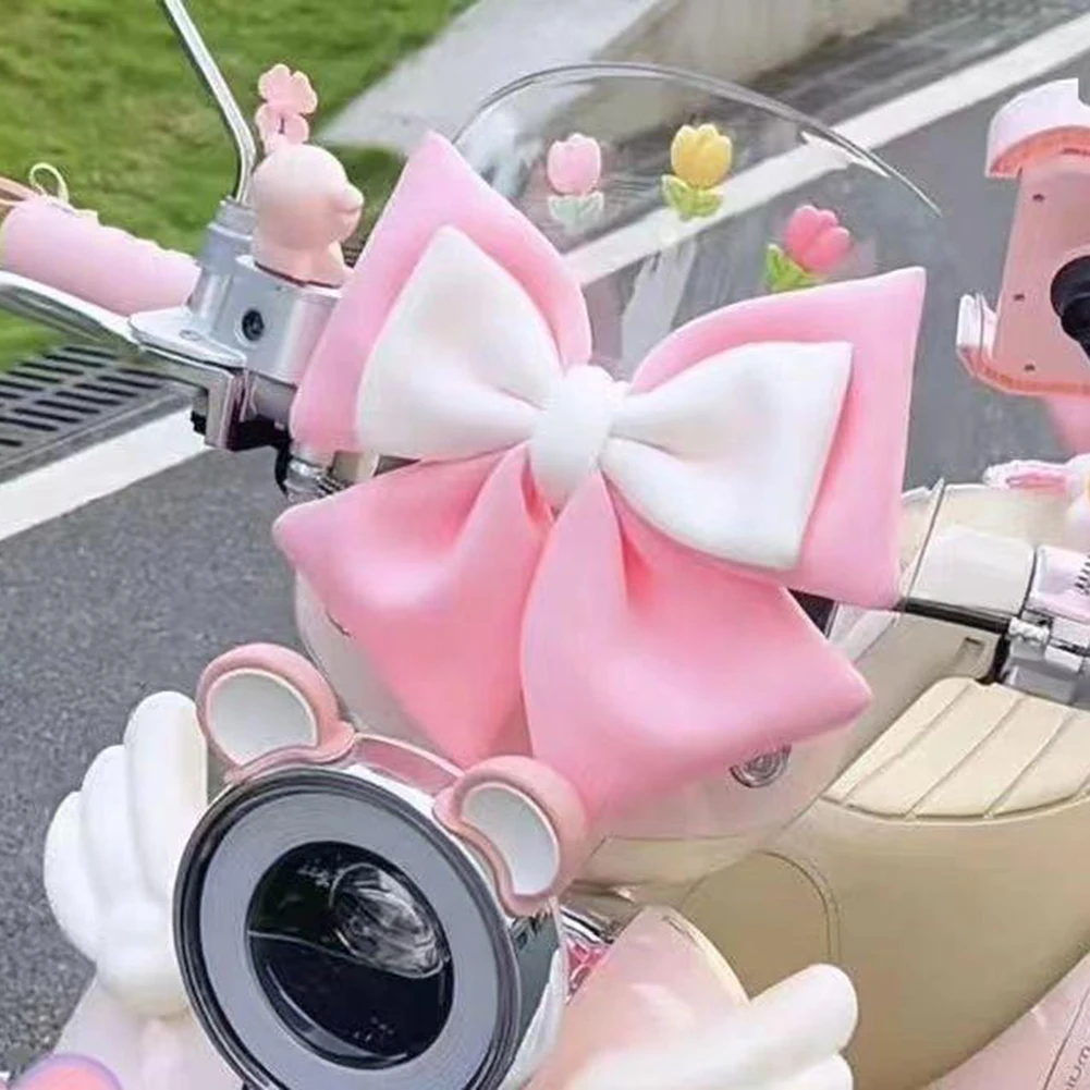 3D Cute Bowknot Electric Vehicle Decoration For Women Multicolor Helmet Cute Bow Cloth Ribbon Butterfly Knot Helmet Accessories