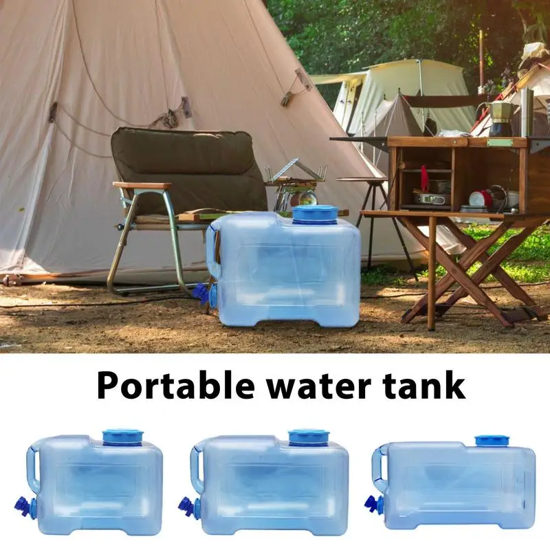 

8.6/16/22L Portable Water Bucket Driving Pure Water Tank Container With Faucet for Outdoor Hiking Camping Cooking Picnic