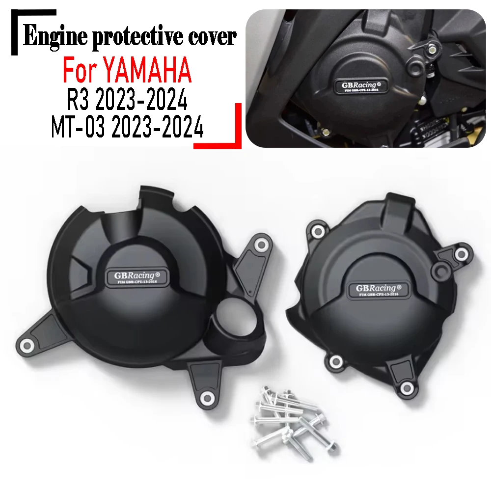 

Для Yamaha R3 MT-03 r3 mt03 2023-2024 GB защитная крышка гоночного двигателя, декоративная крышка, аксессуары для мотоциклов