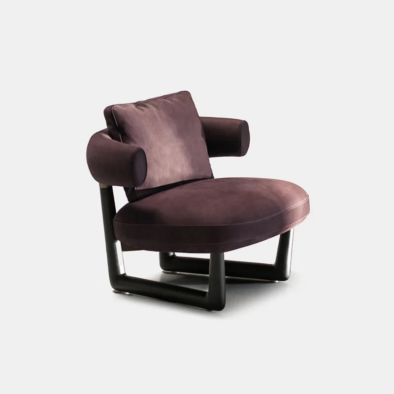 Design Modern Wooden Accent Chair for Living Room Hotel Villa Home Office & Bedroom-Leisure Style Home Furniture