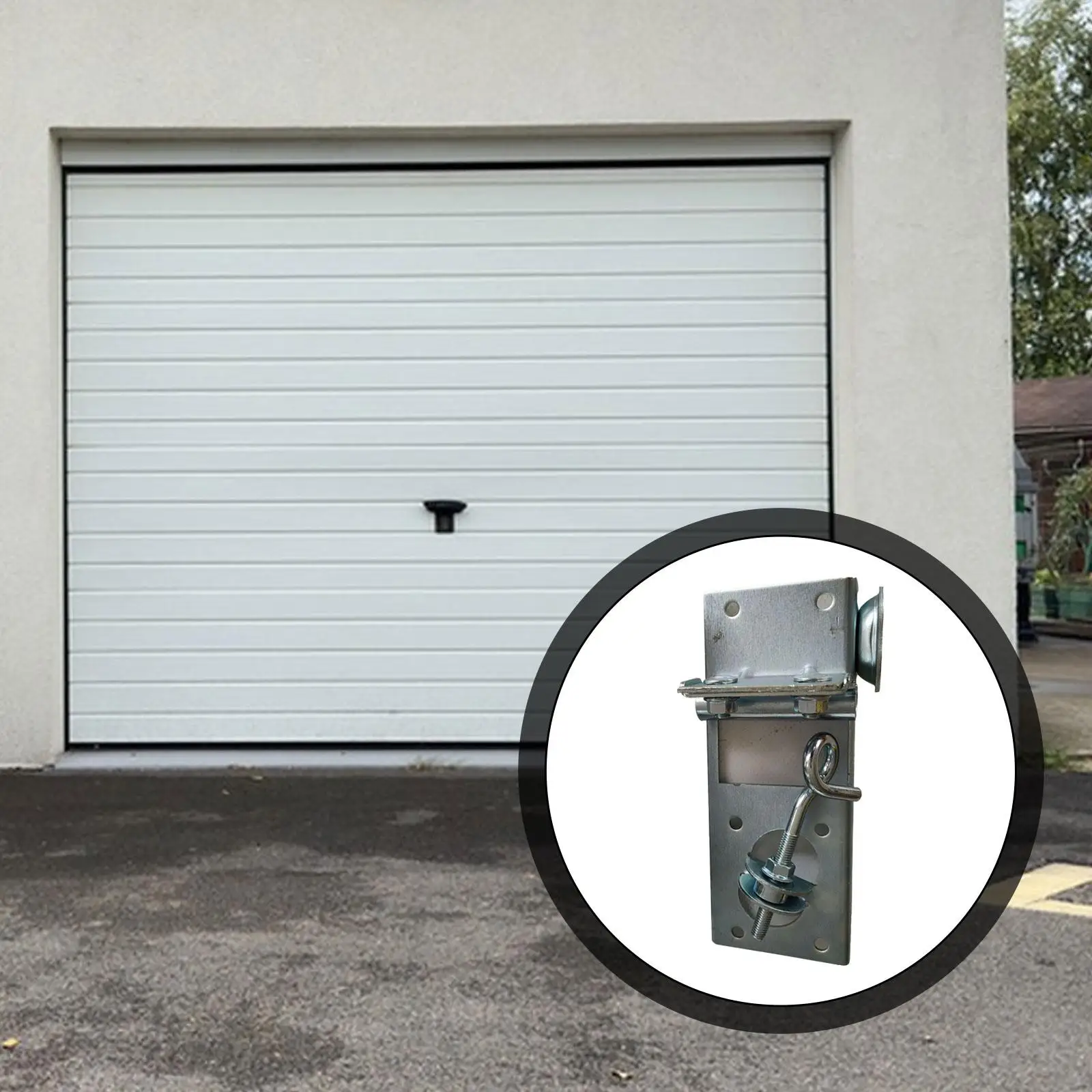 Adjustable Garage Door Bottom Roller Bracket Set Galvanized Sheet Metal Hardware for Industrial and Residential Doors